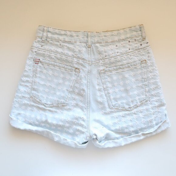 BDG Urban Outfitters Light Wash Distressed High Waist Mom Denim / Jean Sorts 25 - Picture 9 of 11